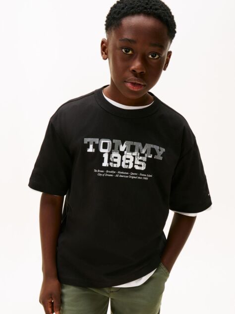 Black 1985 Graphic Crew Neck T-Shirt  Boys