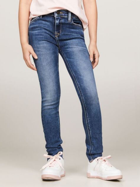 Blue Nora Raw Hem Skinny Jeans  Girls