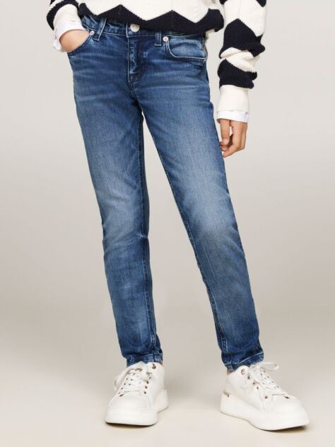 Blue Nora Faded Dark Wash Skinny Jeans  Girls
