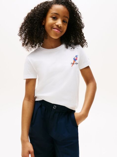 White Back Graphic T-Shirt  Girls