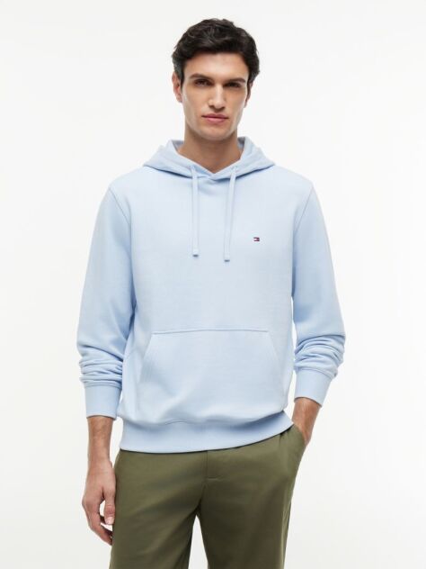 Μπλε Hoody Από Βαμβακερό Terry Με Κεντητό Σημαιάκι  Άνδρες