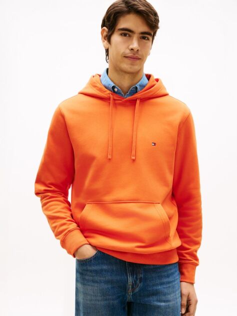 Πορτοκαλί Hoody Από Βαμβακερό Terry Με Κεντητό Σημαιάκι  Άνδρες