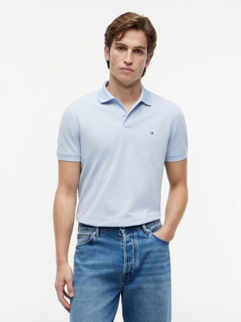 Blue Moisture Wicking Pique Regular Polo Shirt  Men