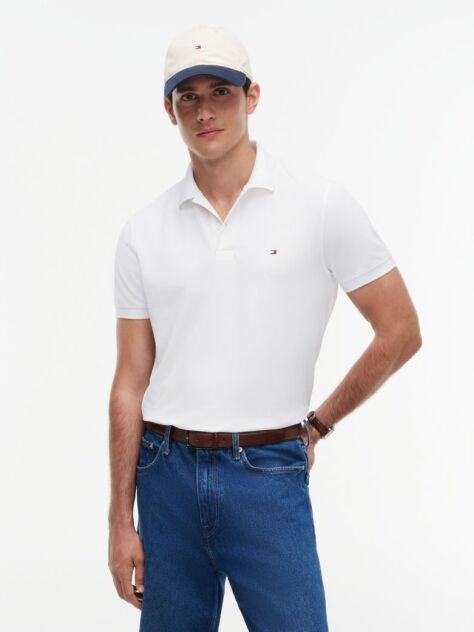 White Moisture Wicking Pique Regular Polo Shirt  Men
