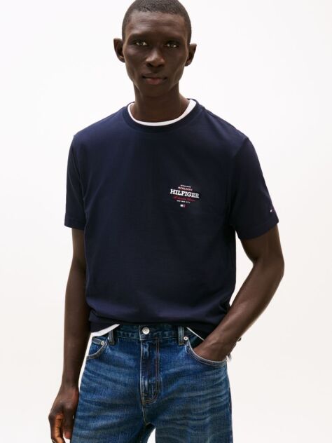 Blue Logo Crew Neck T-Shirt  Men