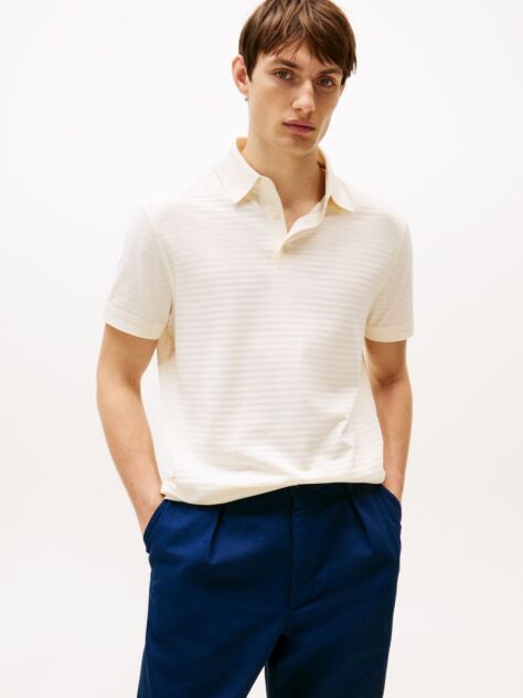 Άσπρο Smart Casual Μπλούζα Πόλο Σε Κανονική Γραμμή  Άνδρες