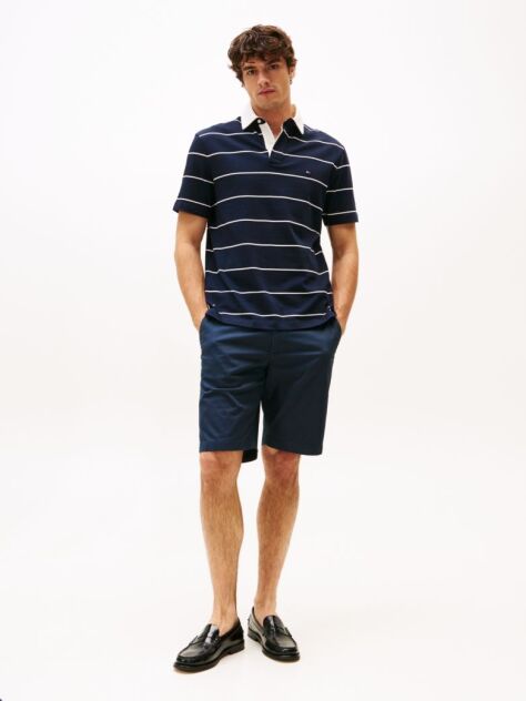 Blue Harlem Relaxed Chino Bermuda Shorts  Men