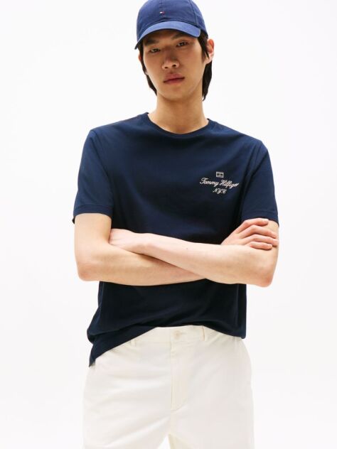 Blue Outline Flag NYC Logo T-Shirt  Men