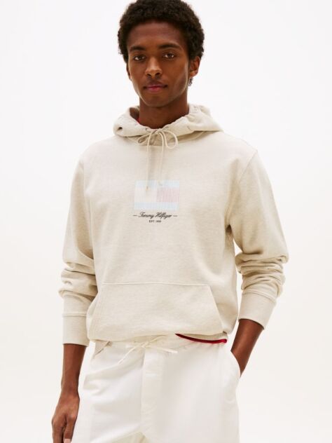 Beige Ithaca Flag Hoodie  Men