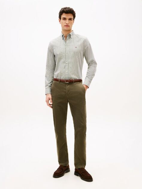 Green Denton Straight Corduroy Chinos  Men