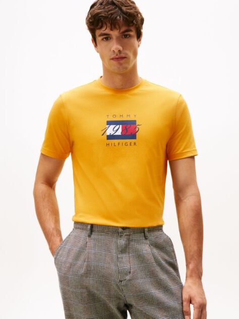 Yellow Flag Graphic Jersey T-Shirt  Men