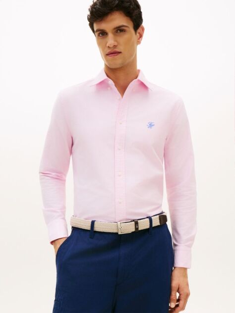 Pink Heritage Regular Fit Logo Embroidery Oxford Shirt  Men