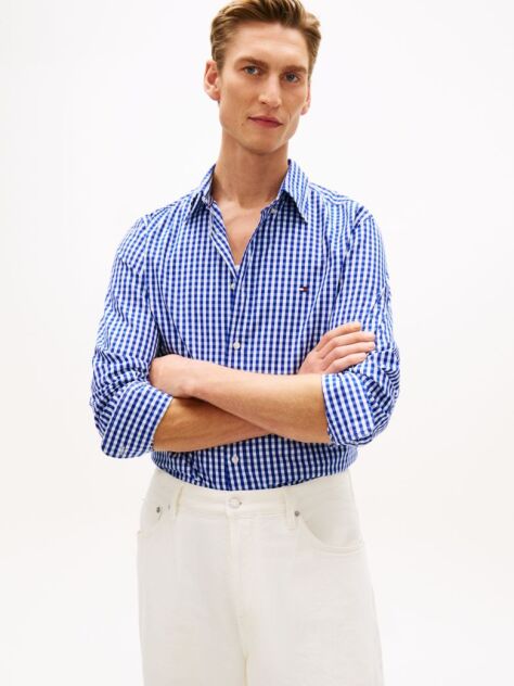 Multi TH Flex Regular Fit Gingham Check Poplin Shirt  Men