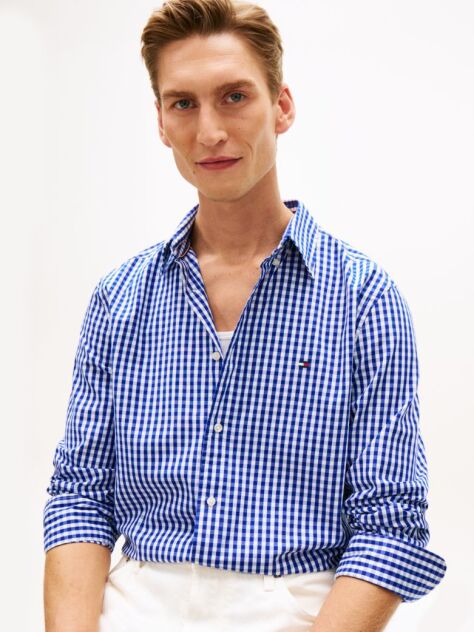 Multi TH Flex Regular Fit Gingham Check Poplin Shirt  Men