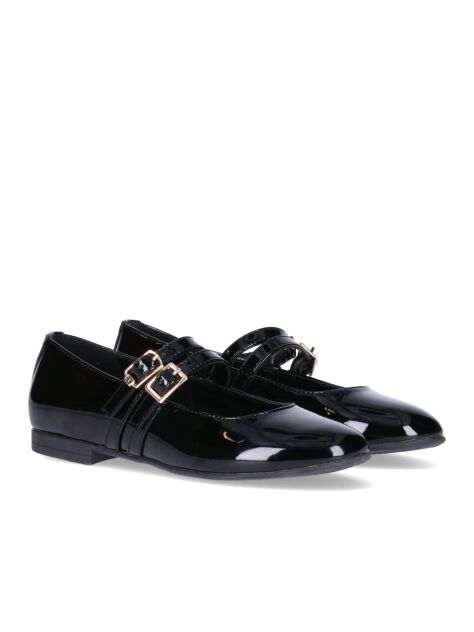 Black Double Straps Ballerinas  Girls