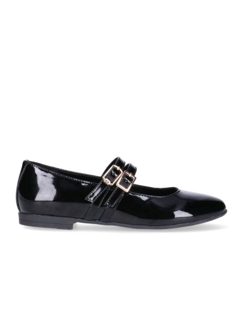 Black Double Straps Ballerinas  Girls