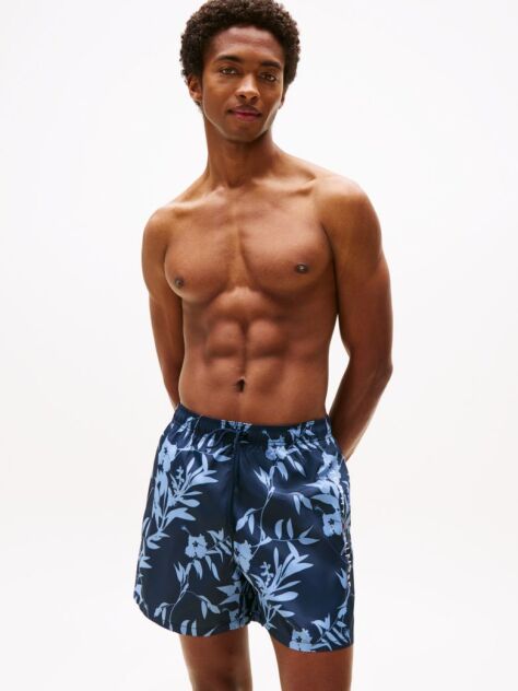 Multi Original Print Mid Length Swim Shorts  Men