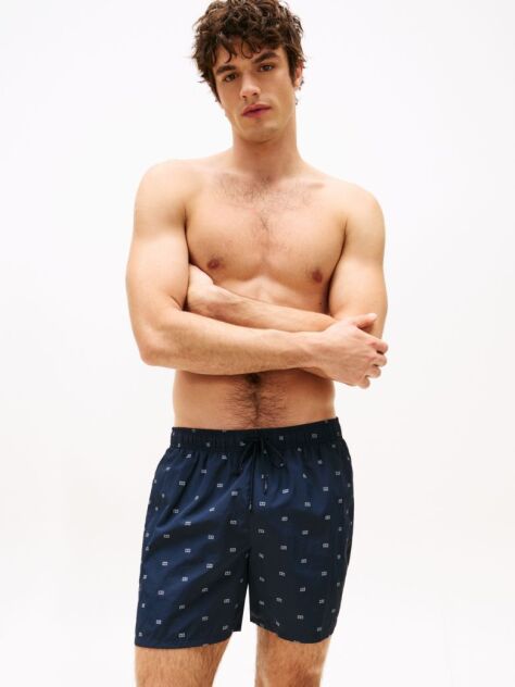 Blue Print Mid Length Swim Trunks  Men