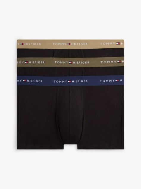 Multi 3-Pack Signature Repeat Logo Waistband Trunks  Men