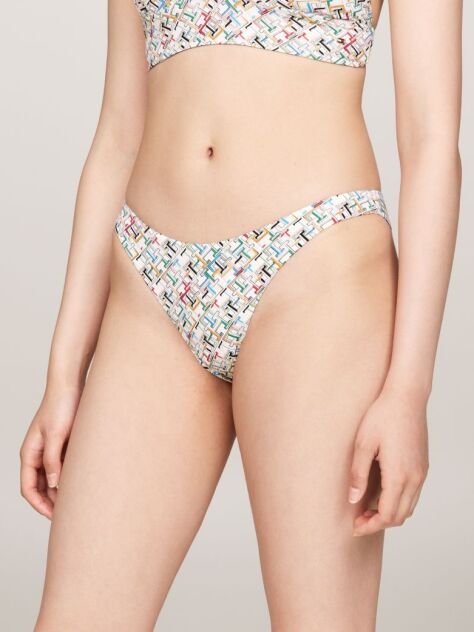 Multi TH Monogram High Leg Cheeky Bikini Bottoms  Women