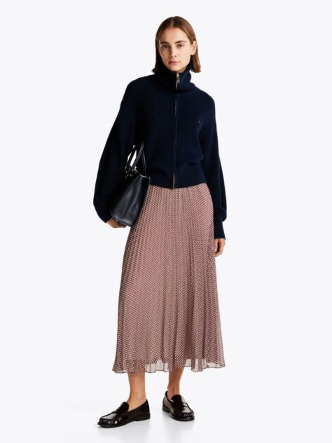 Multi Pleated Maxi Skirt  Women