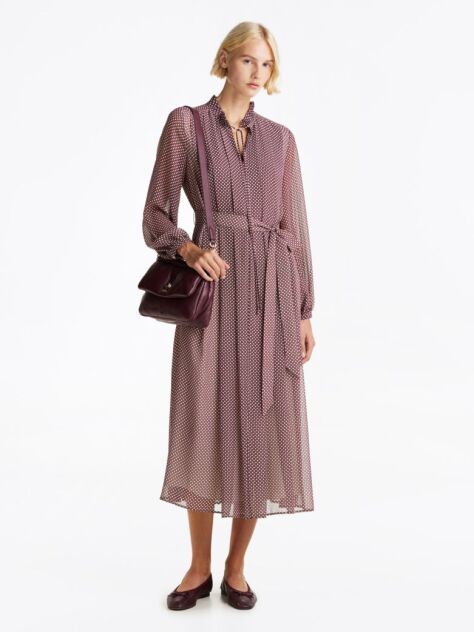 Multi Pleated Fit And Flare Maxi Dress  Women