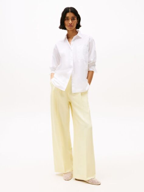 Yellow Relaxed Straight Leg Pants  Women