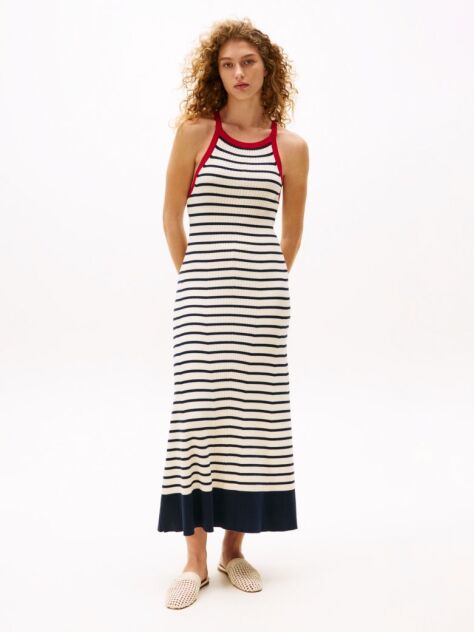 Multi The Sofia Capsule Knit Stripe Maxi Dress  Women