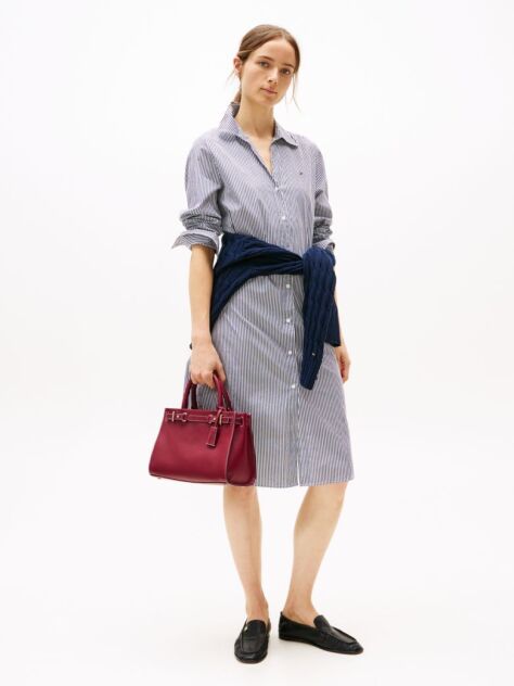 Multi Stripe Poplin Midi Shirt Dress  Women