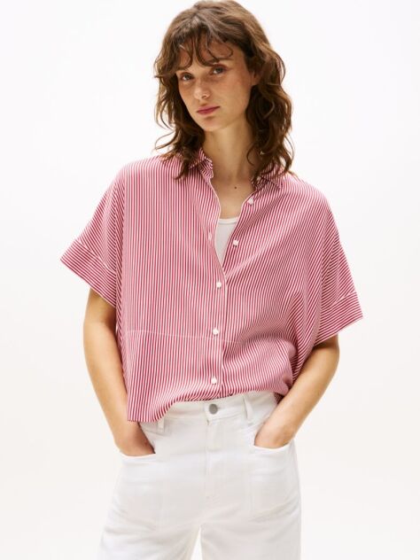 Multi Flag Short Sleeve Shirt  Women