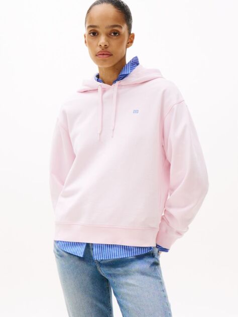 Ροζ Hoody Με Κεντητό Σημαιάκι Σε Αντίθεση  Γυναίκες