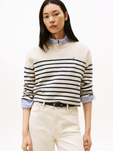 Multi Relaxed Fit Soft Wool Jumper  Women