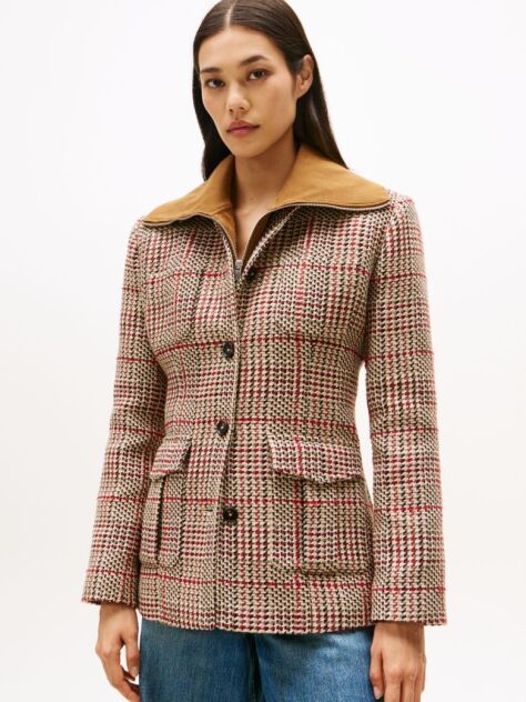 Multi Regular Fit Tweed Single Breasted Blazer  Women