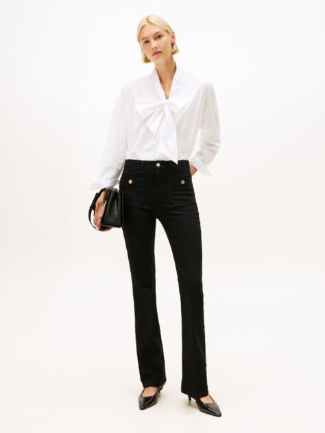 Black Black High Rise Bootcut Jeans  Women