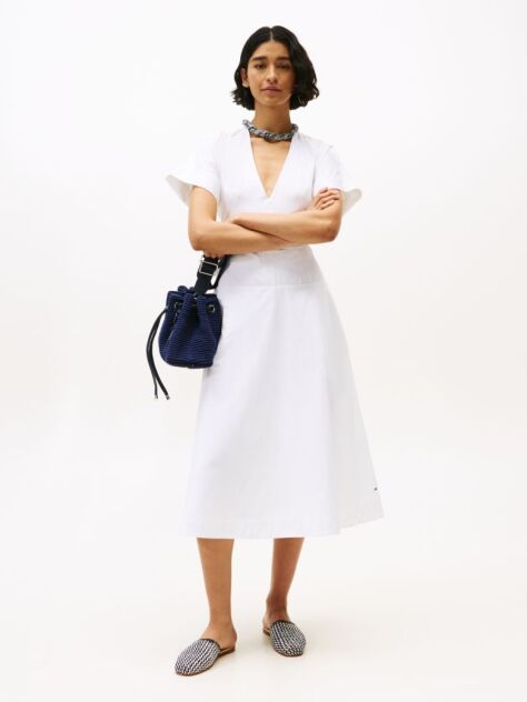 Άσπρο The Runway Collection Slim Φόρεμα Midi Σε Στιλ Πουκάμισο  Γυναίκες