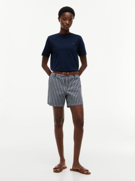 Blue Interlock Knit Boxy T-Shirt  Women
