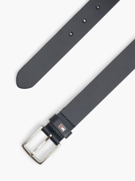 Blue Kids' Square Buckle Leather Belt  Kids Unisex