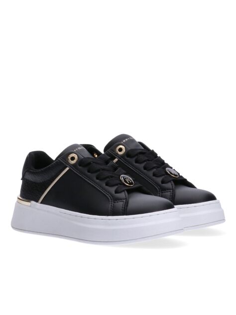 Μαύρο TH Monogram Δετά Sneakers  Κορίτσια