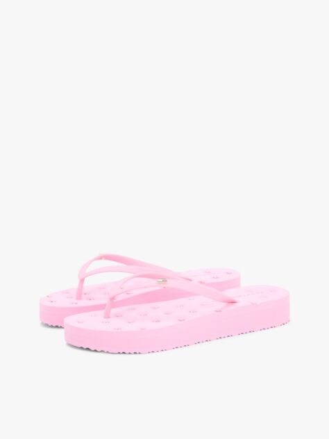 Pink Repeat Logo Platform Flip-Flops  Women