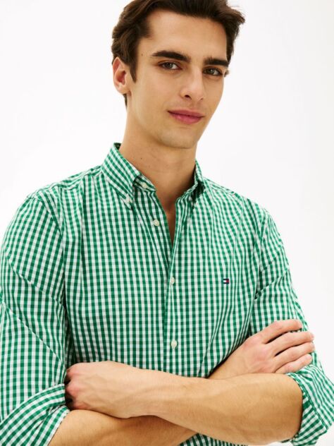 Multi TH Flex Regular Fit Gingham Check Poplin Shirt  Men