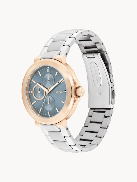 Blue Stainless Steel Blue Dial Bracelet Watch  Women