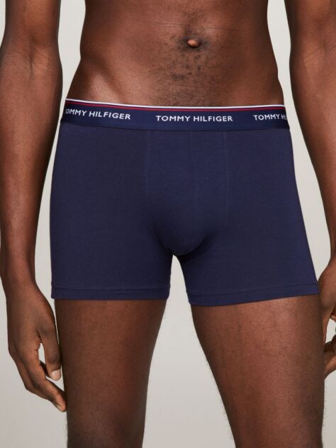 Blue 3-Pack Stretch Cotton Trunks  Men