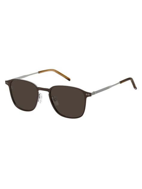 Brown Modern Preppy Square Sunglasses  Men