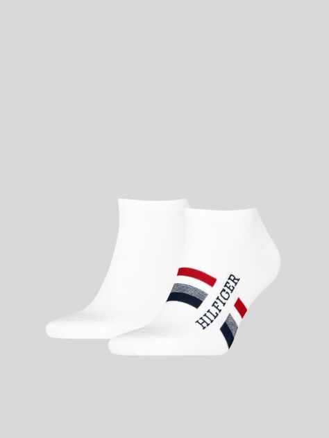 White Tommy Hilfiger Men's Sneaker Socks 2 Pack  Men