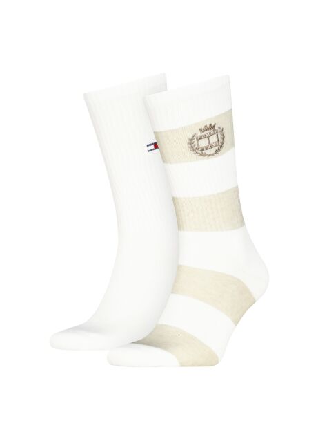 Multi Tommy Jeans Unisex Crew Socks 2 Pack  Unisex