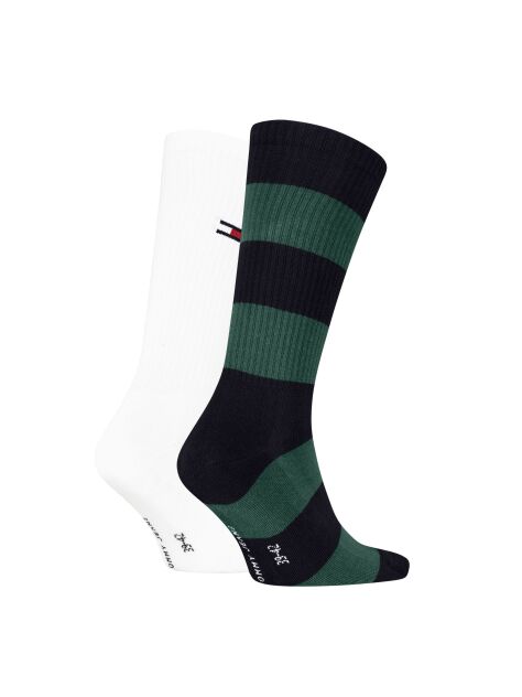 Multi Tommy Jeans Unisex Crew Socks 2 Pack  Unisex