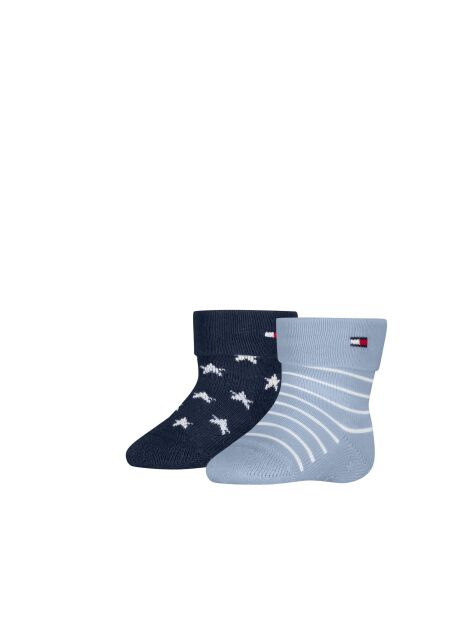 Blue Tommy Hilfiger Babies' Classic Socks 2 Pack  Newborn