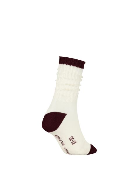Beige 1-Pack Crest Embroidery Socks  Women