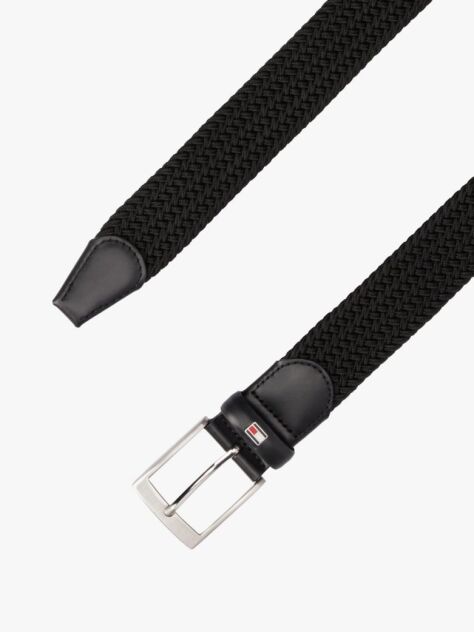 Black Webbed Belt  Men