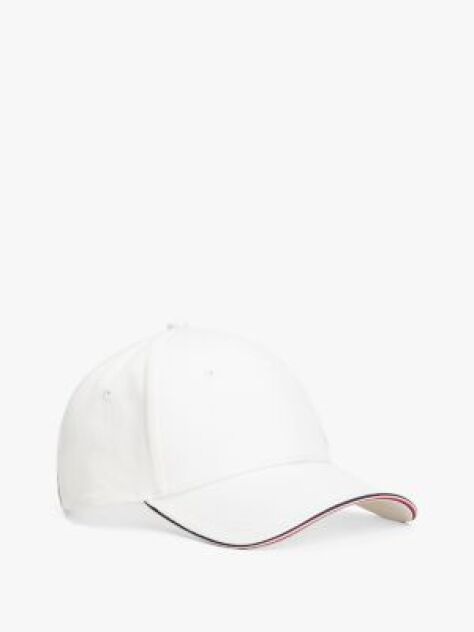 White Signature Six-Panel Baseball Cap  Men